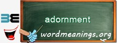 WordMeaning blackboard for adornment